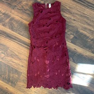 Burgundy Lace Dress